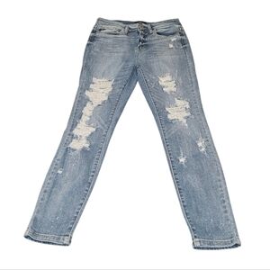 Judy Blue Distressed Blue Women's Jeans Size 9/29 Exellent Condition